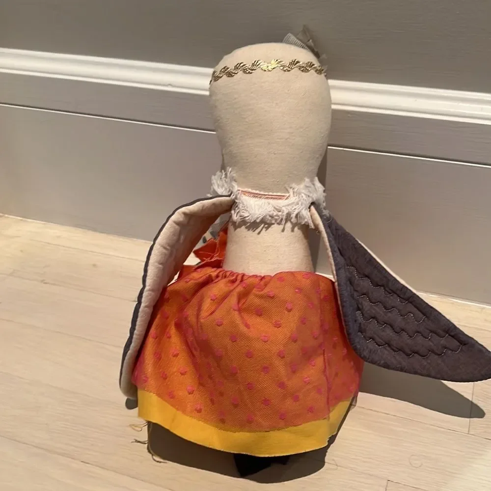 Anthropologie Dainty Cheeks Fancy Lady Owl Doll NWT Rare Retired 18”